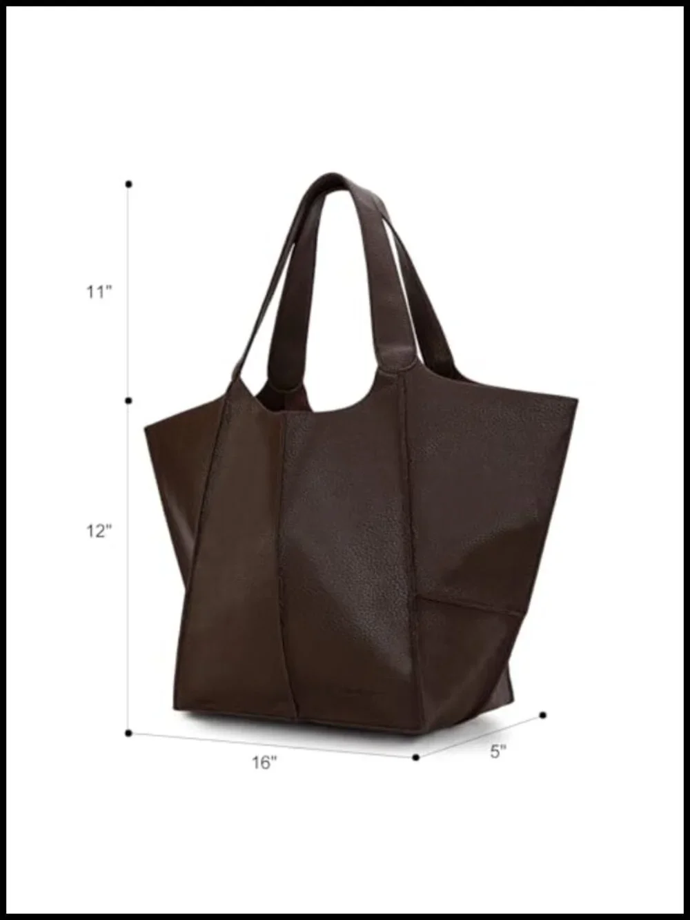 Large Slouchy Hobo Tote Bag Women Vegan Leather Handbag Shoulder Purse